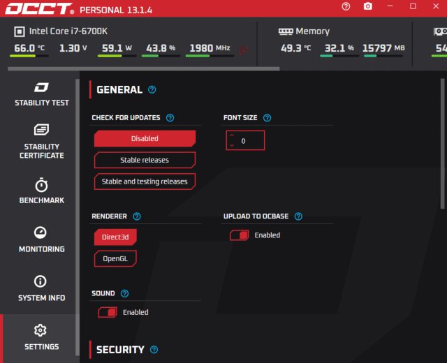 OCCT电脑硬件基准测试(烤鸡测试软件) v17.1.3 便携版