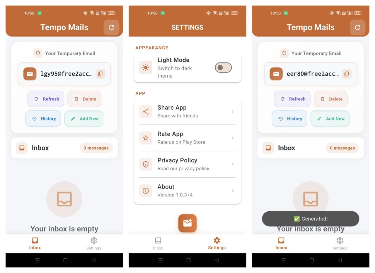 【Tempo_Mails】 1.03 临时邮箱 无限虚拟邮箱-第2张插图 【Tempo_Mails】 1.03 临时邮箱 无限虚拟邮箱-第2张插图