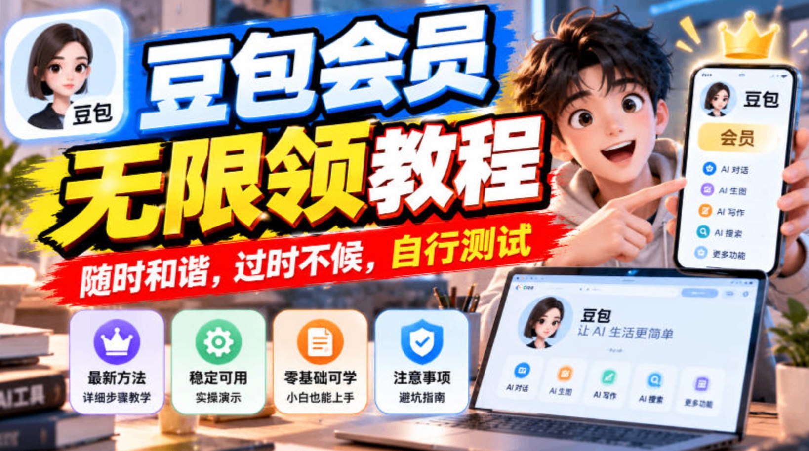 豆包ai 会员无限领取教程